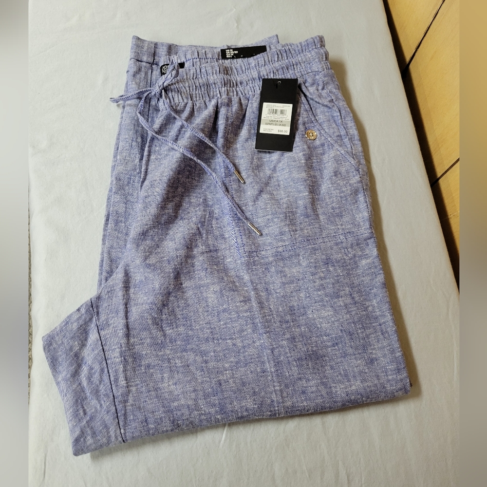 Jones New York Women's Cropped Regatta Linen Pants